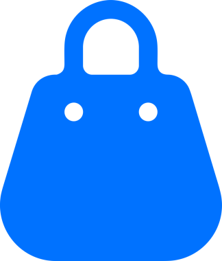 Web ve Grafiksel Tasarım için Minimalist Torba Simgesi Tasarım Biçimi Siyah ve Beyaz PNG