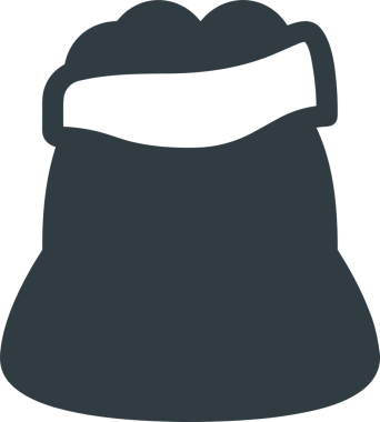 Web ve Grafiksel Tasarım için Minimalist Torba Simgesi Tasarım Biçimi Siyah ve Beyaz PNG