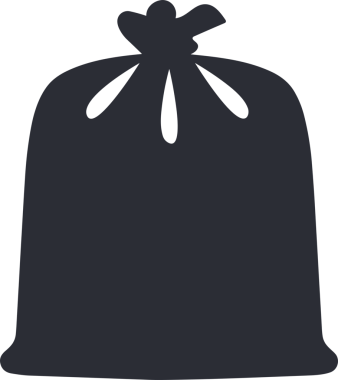 Web ve Grafiksel Tasarım için Minimalist Torba Simgesi Tasarım Biçimi Siyah ve Beyaz PNG