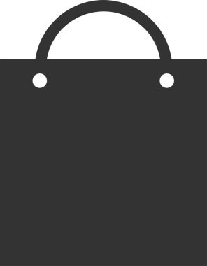 Web ve Grafiksel Tasarım için Minimalist Torba Simgesi Tasarım Biçimi Siyah ve Beyaz PNG