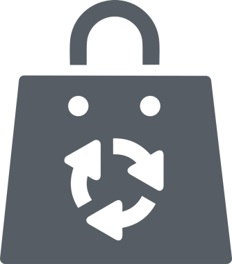 Web ve Grafiksel Tasarım için Minimalist Torba Simgesi Tasarım Biçimi Siyah ve Beyaz PNG