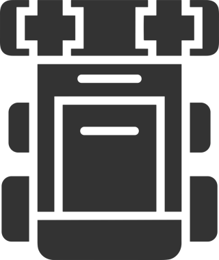 Web ve Grafiksel Tasarım için Minimalist Torba Simgesi Tasarım Biçimi Siyah ve Beyaz PNG