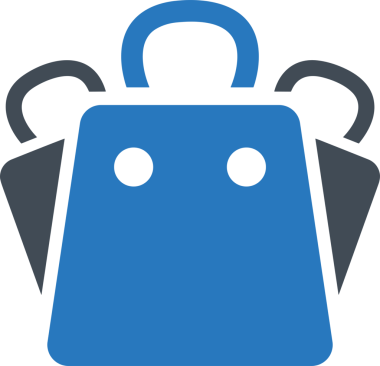 Web ve Grafiksel Tasarım için Minimalist Torba Simgesi Tasarım Biçimi Siyah ve Beyaz PNG