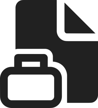 Web ve Grafiksel Tasarım için Minimalist Torba Simgesi Tasarım Biçimi Siyah ve Beyaz PNG