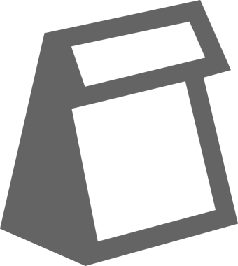 Web ve Grafiksel Tasarım için Minimalist Torba Simgesi Tasarım Biçimi Siyah ve Beyaz PNG