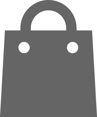 Web ve Grafiksel Tasarım için Minimalist Torba Simgesi Tasarım Biçimi Siyah ve Beyaz PNG