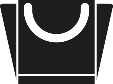 Web ve Grafiksel Tasarım için Minimalist Torba Simgesi Tasarım Biçimi Siyah ve Beyaz PNG