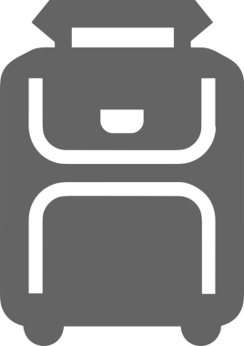 Web ve Grafiksel Tasarım için Minimalist Torba Simgesi Tasarım Biçimi Siyah ve Beyaz PNG