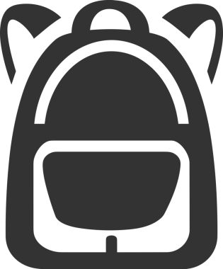 Web ve Grafiksel Tasarım için Minimalist Torba Simgesi Tasarım Biçimi Siyah ve Beyaz PNG