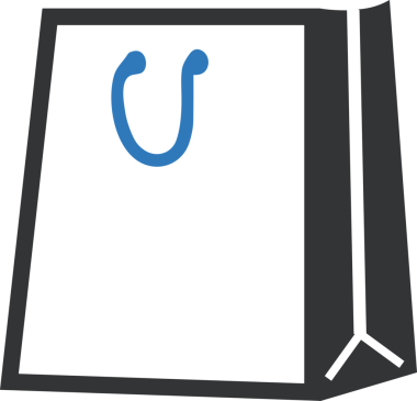 Web ve Grafiksel Tasarım için Minimalist Torba Simgesi Tasarım Biçimi Siyah ve Beyaz PNG