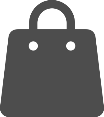 Web ve Grafiksel Tasarım için Minimalist Torba Simgesi Tasarım Biçimi Siyah ve Beyaz PNG