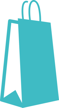 Web ve Grafiksel Tasarım için Minimalist Torba Simgesi Tasarım Biçimi Siyah ve Beyaz PNG