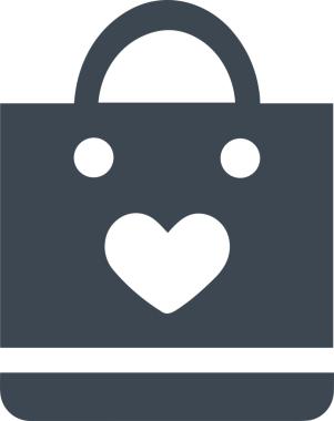 Web ve Grafiksel Tasarım için Minimalist Torba Simgesi Tasarım Biçimi Siyah ve Beyaz PNG