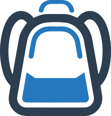 Web ve Grafiksel Tasarım için Minimalist Torba Simgesi Tasarım Biçimi Siyah ve Beyaz PNG