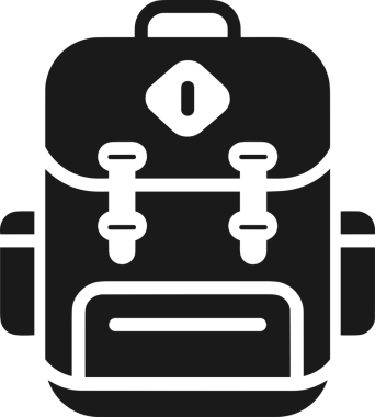 Web ve Grafiksel Tasarım için Minimalist Torba Simgesi Tasarım Biçimi Siyah ve Beyaz PNG