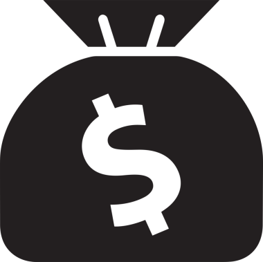 Web ve Grafiksel Tasarım için Minimalist Torba Simgesi Tasarım Biçimi Siyah ve Beyaz PNG