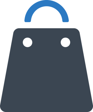 Web ve Grafiksel Tasarım için Minimalist Torba Simgesi Tasarım Biçimi Siyah ve Beyaz PNG