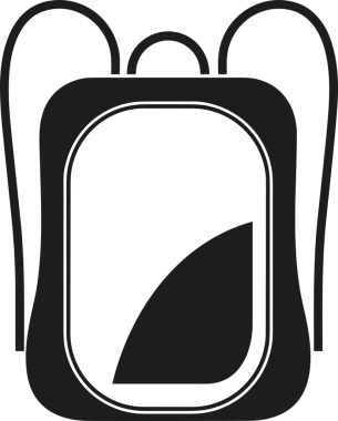 Web ve Grafiksel Tasarım için Minimalist Torba Simgesi Tasarım Biçimi Siyah ve Beyaz PNG