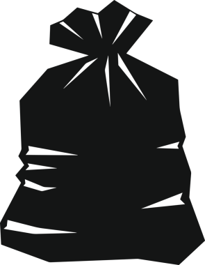 Web ve Grafiksel Tasarım için Minimalist Torba Simgesi Tasarım Biçimi Siyah ve Beyaz PNG