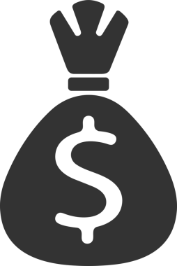 Web ve Grafiksel Tasarım için Minimalist Torba Simgesi Tasarım Biçimi Siyah ve Beyaz PNG