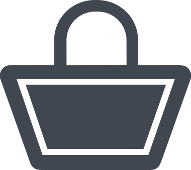 Web ve Grafiksel Tasarım için Minimalist Torba Simgesi Tasarım Biçimi Siyah ve Beyaz PNG