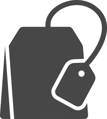 Web ve Grafiksel Tasarım için Minimalist Torba Simgesi Tasarım Biçimi Siyah ve Beyaz PNG