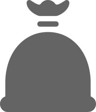 Web ve Grafiksel Tasarım için Minimalist Torba Simgesi Tasarım Biçimi Siyah ve Beyaz PNG