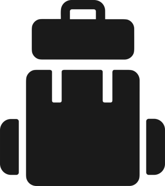 Web ve Grafiksel Tasarım için Minimalist Torba Simgesi Tasarım Biçimi Siyah ve Beyaz PNG