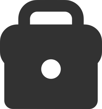 Web ve Grafiksel Tasarım için Minimalist Torba Simgesi Tasarım Biçimi Siyah ve Beyaz PNG