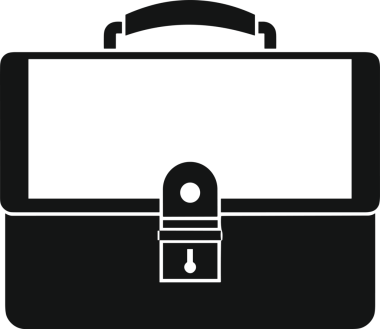 Web ve Grafiksel Tasarım için Minimalist Torba Simgesi Tasarım Biçimi Siyah ve Beyaz PNG