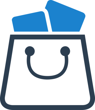 Web ve Grafiksel Tasarım için Minimalist Torba Simgesi Tasarım Biçimi Siyah ve Beyaz PNG