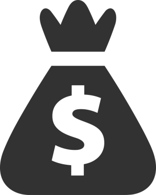 Web ve Grafiksel Tasarım için Minimalist Torba Simgesi Tasarım Biçimi Siyah ve Beyaz PNG