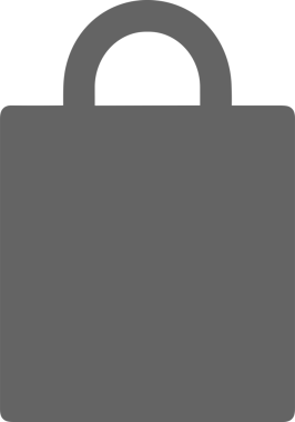 Web ve Grafiksel Tasarım için Minimalist Torba Simgesi Tasarım Biçimi Siyah ve Beyaz PNG