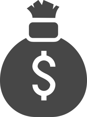 Web ve Grafiksel Tasarım için Minimalist Torba Simgesi Tasarım Biçimi Siyah ve Beyaz PNG