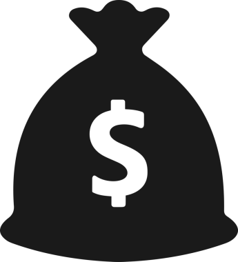 Web ve Grafiksel Tasarım için Minimalist Torba Simgesi Tasarım Biçimi Siyah ve Beyaz PNG