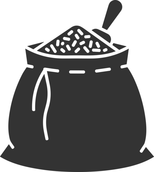 Web ve Grafiksel Tasarım için Minimalist Torba Simgesi Tasarım Biçimi Siyah ve Beyaz PNG