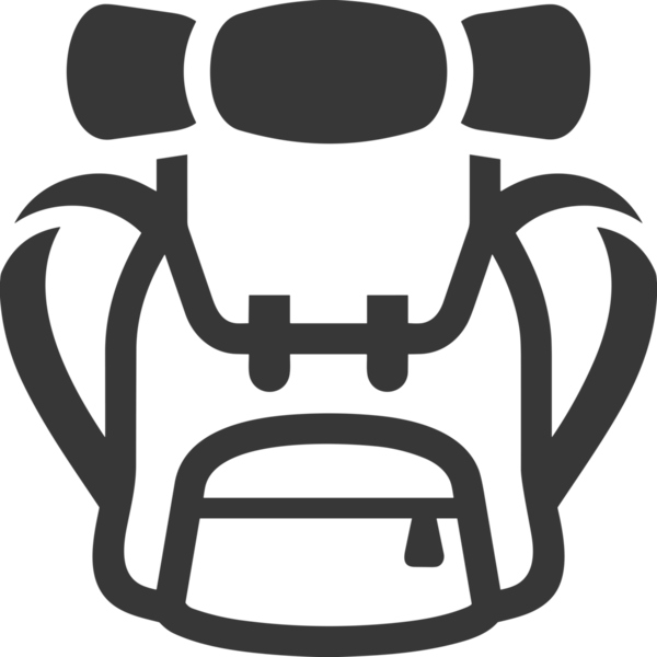 Web ve Grafiksel Tasarım için Minimalist Torba Simgesi Tasarım Biçimi Siyah ve Beyaz PNG