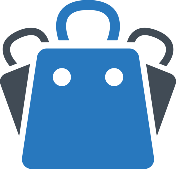 Web ve Grafiksel Tasarım için Minimalist Torba Simgesi Tasarım Biçimi Siyah ve Beyaz PNG