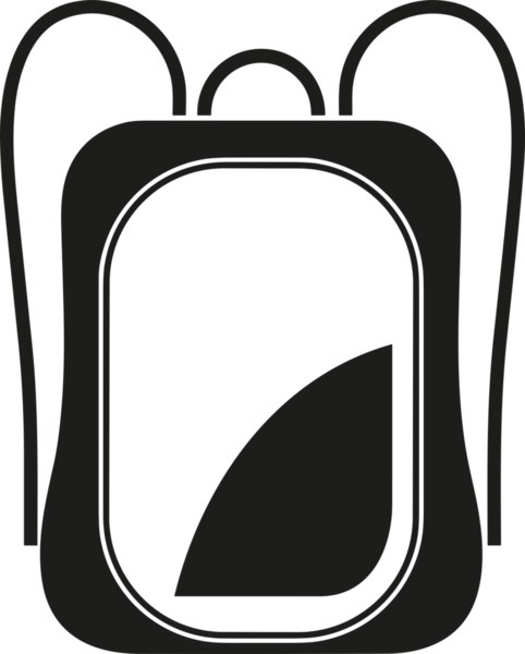 Web ve Grafiksel Tasarım için Minimalist Torba Simgesi Tasarım Biçimi Siyah ve Beyaz PNG