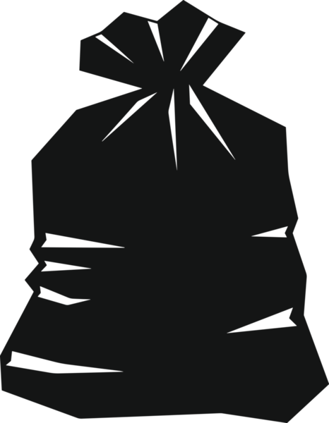 Web ve Grafiksel Tasarım için Minimalist Torba Simgesi Tasarım Biçimi Siyah ve Beyaz PNG