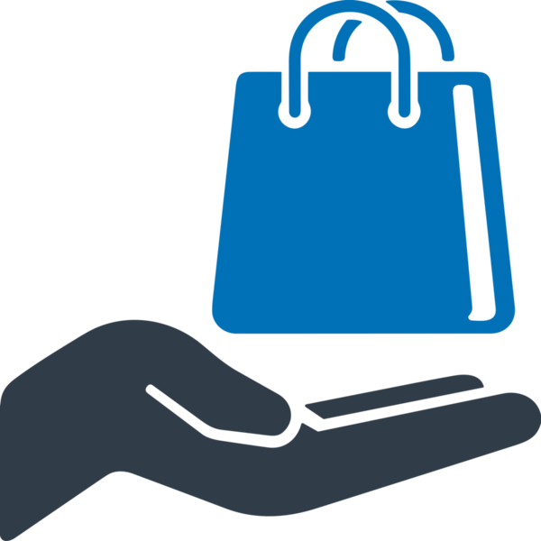 Web ve Grafiksel Tasarım için Minimalist Torba Simgesi Tasarım Biçimi Siyah ve Beyaz PNG