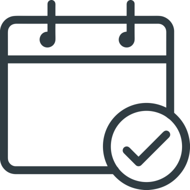 Takvim zamanlama simgesi vektör resmi. Modern randevu anımsatma gündem sembolü grafik tasarım resmi