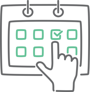 Takvim zamanlama simgesi vektör modern randevu ajandası anımsatıcı düz sembol çizim tasarımı