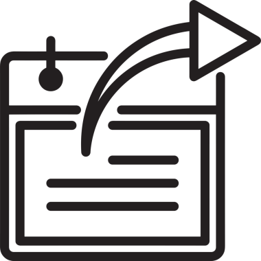 Takvim zamanlama simgesi vektör modern randevu ajandası anımsatıcı düz sembol çizim tasarımı