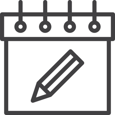 Takvim zamanlama simgesi vektör modern randevu ajandası anımsatıcı düz sembol çizim tasarımı