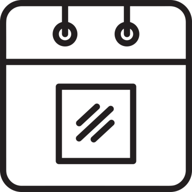 Takvim zamanlama simgesi vektör modern randevu ajandası anımsatıcı düz sembol çizim tasarımı