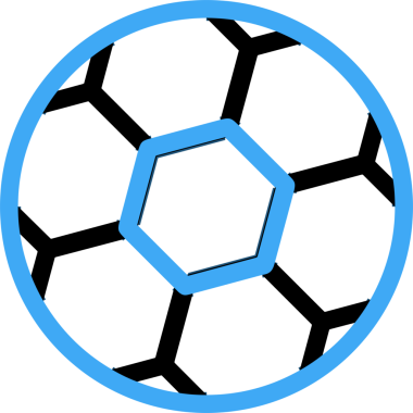 Siyah ve Beyaz Simge Tarzı ile Minimalist Top Ana Hattı Logosu Spor Markalaştırma Ekibi Kimliği Basit Rozet Tasarımları ve Tek Renkli Grafik Elemanları Web Yazısı ve Ticari Ürünler İçin Mükemmel