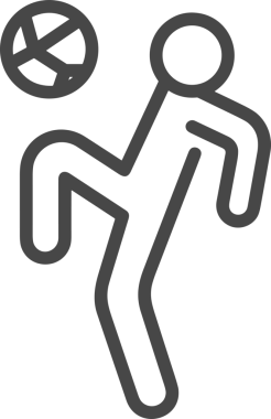 Siyah ve Beyaz Simge Tarzı ile Minimalist Top Ana Hattı Logosu Spor Markalaştırma Ekibi Kimliği Basit Rozet Tasarımları ve Tek Renkli Grafik Elemanları Web Yazısı ve Ticari Ürünler İçin Mükemmel