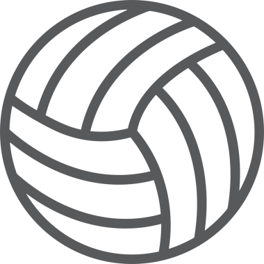 Siyah ve Beyaz Simge Tarzı ile Minimalist Top Ana Hattı Logosu Spor Markalaştırma Ekibi Kimliği Basit Rozet Tasarımları ve Tek Renkli Grafik Elemanları Web Yazısı ve Ticari Ürünler İçin Mükemmel