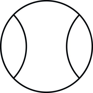 Siyah ve Beyaz Simge Tarzı ile Minimalist Top Ana Hattı Logosu Spor Markalaştırma Ekibi Kimliği Basit Rozet Tasarımları ve Tek Renkli Grafik Elemanları Web Yazısı ve Ticari Ürünler İçin Mükemmel